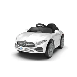 LAMAS Mercedes cla45 12v bianca per bambini – auto elettrica con design elegante> Cavalcabili Elettrici