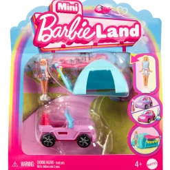 Barbie Mini land – auto jeep fuoristrada – set con mini veicolo e bambola con sorpresa cambia colore in acqua><noscript><img width=