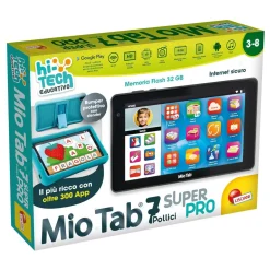 LISCIANI Mio tab 7″ super pro di : tablet educativo per bambini dai 5 ai 10 anni con oltre 300 app didattiche, sicurezza parental control e design protettivo> Tablet E Giochi Interattivi