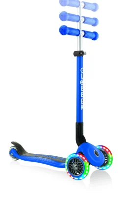 GLOBBER Monopattino 3 ruote navy blue – primo foldable lights – per bambini 3-7 anni><noscript><img width=
