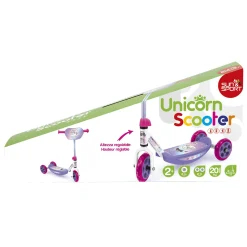 SUN&SPORT Monopattino 3 ruote per bambini da 2 a 4 anni con struttura in metallo e pedana antiscivolo |- 20 kg di capacità massima – rosa><noscript><img width=