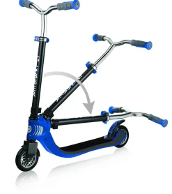 GLOBBER Monopattino primo foldable lights & flow 125  – 3 ruote navy blue- per bambini 3-7 anni> Monopattini