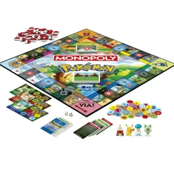 MONOPOLY pokémon edition – gioco da tavolo per 2-4 giocatori, dai 8 anni in su. perfetto per bambini e fan dei pokémon – 45 min><noscript><img width=