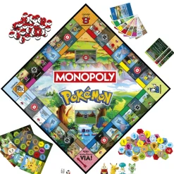 MONOPOLY pokémon edition – gioco da tavolo per 2-4 giocatori, dai 8 anni in su. perfetto per bambini e fan dei pokémon – 45 min><noscript><img width=