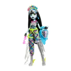 Monster High – frankie stein monster fest, bambola con outfit glamour e accessori a tema festival musicale inclusi> Fashion Dolls