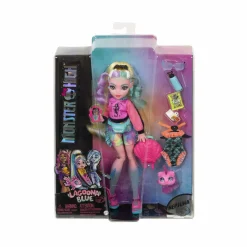 Monster High – lagoona blue, bambola snodata alla moda e capelli con ciocche colorate, con accessori e cucciolo di piranha, giocattolo per bambini, 4+ anni, hhk55><noscript><img width=
