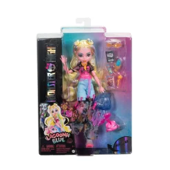 Monster High – lagoona blue, bambola con t-shirt in mesh e pantaloni cargo, pesciolina neptuna e accessori inclusi><noscript><img width=