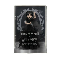 Monster High mercoledì – rave’n mercoledì, bambola da collezione in abito nero dallo stile gotico><noscript><img width=