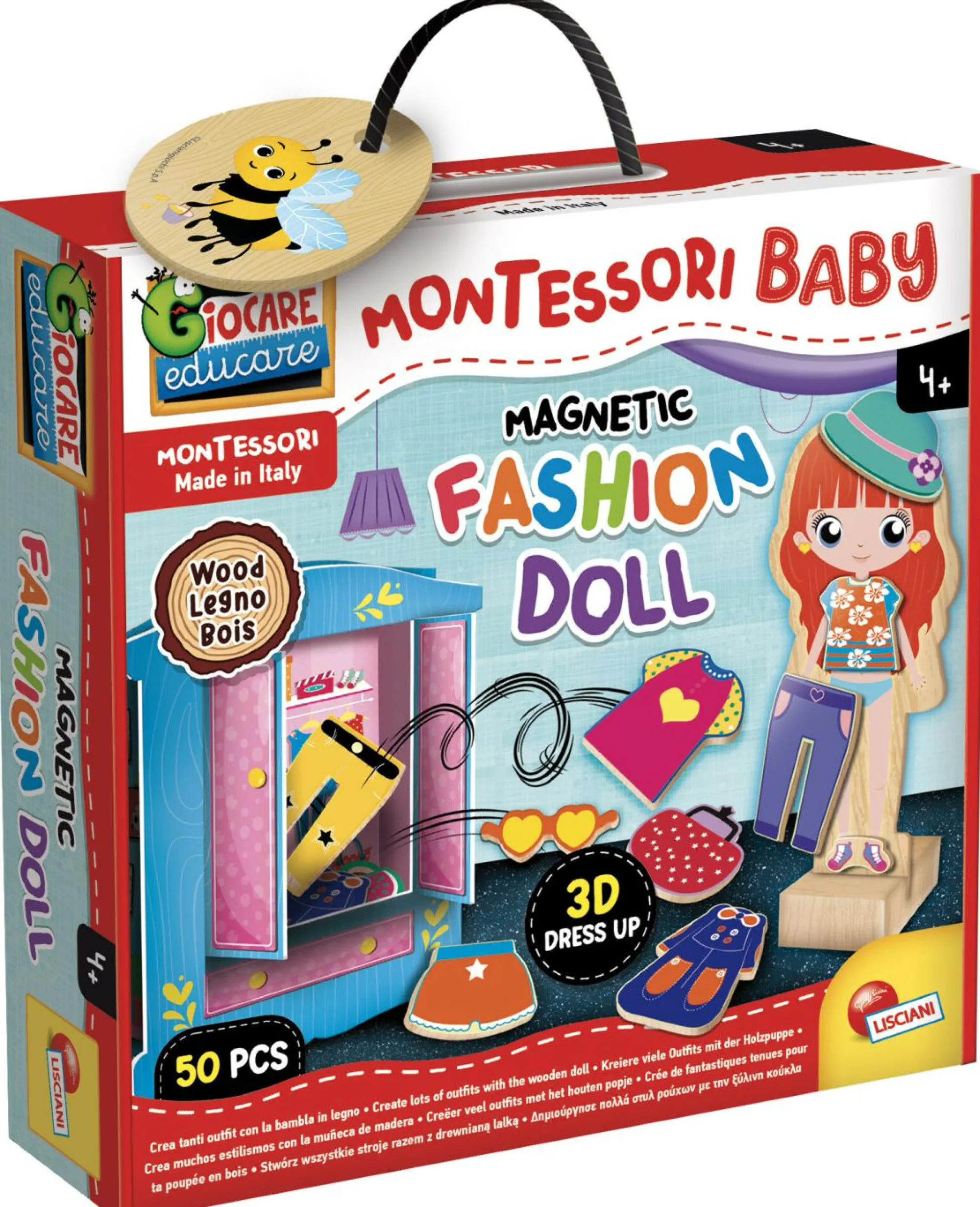 LISCIANI Montessori baby legno magnetic fashion doll> Giochi Educativi In Legno