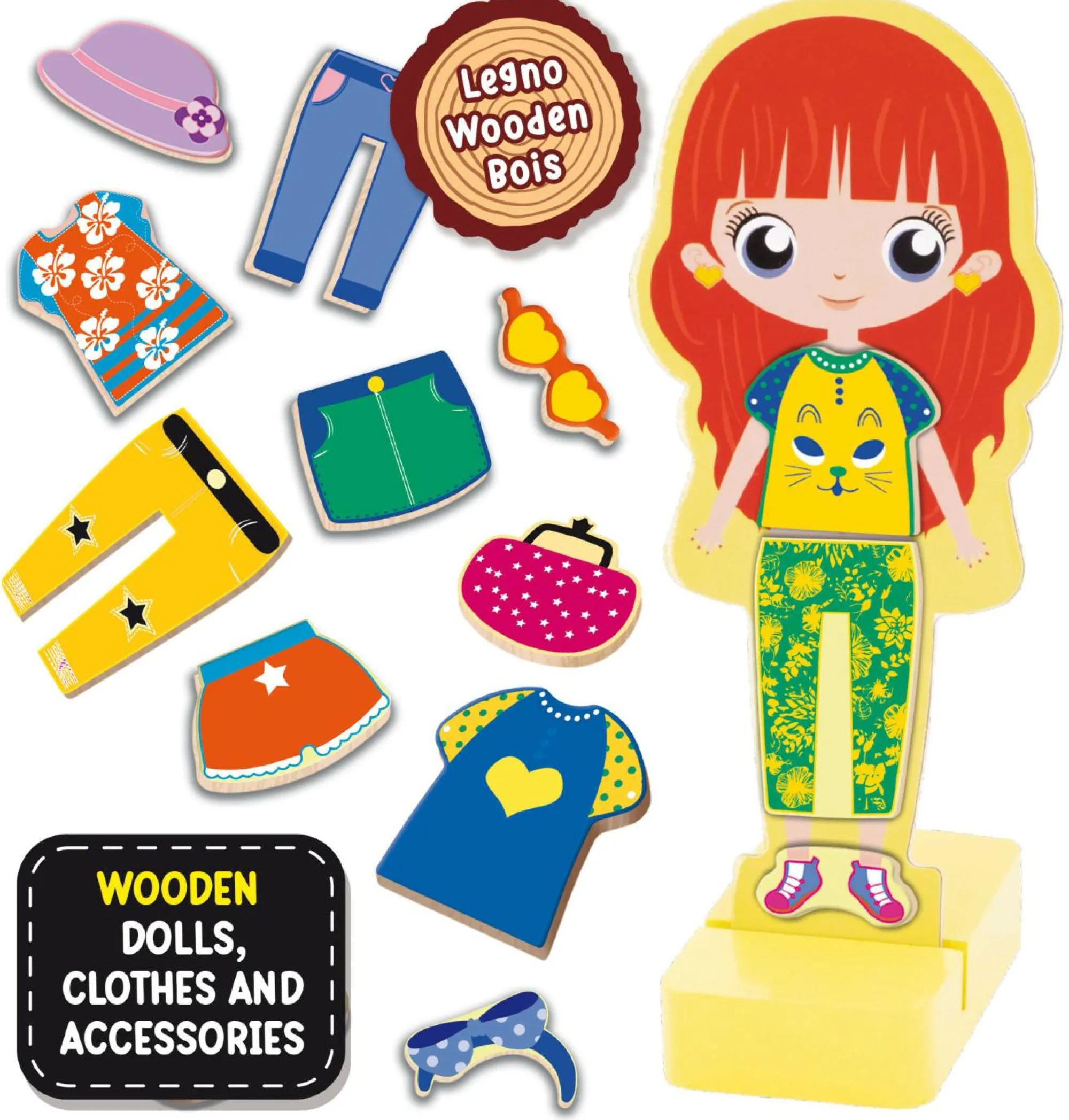LISCIANI Montessori baby legno magnetic fashion doll> Giochi Educativi In Legno