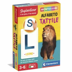 SAPIENTINO Montessori carte alfabeto tattile> Primi Apprendimenti