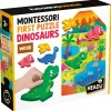 HEADU Montessori first puzzle dinosaurs – grandi pezzi e grandi sagome di legno. memoria, forme e colori> Primi Apprendimenti