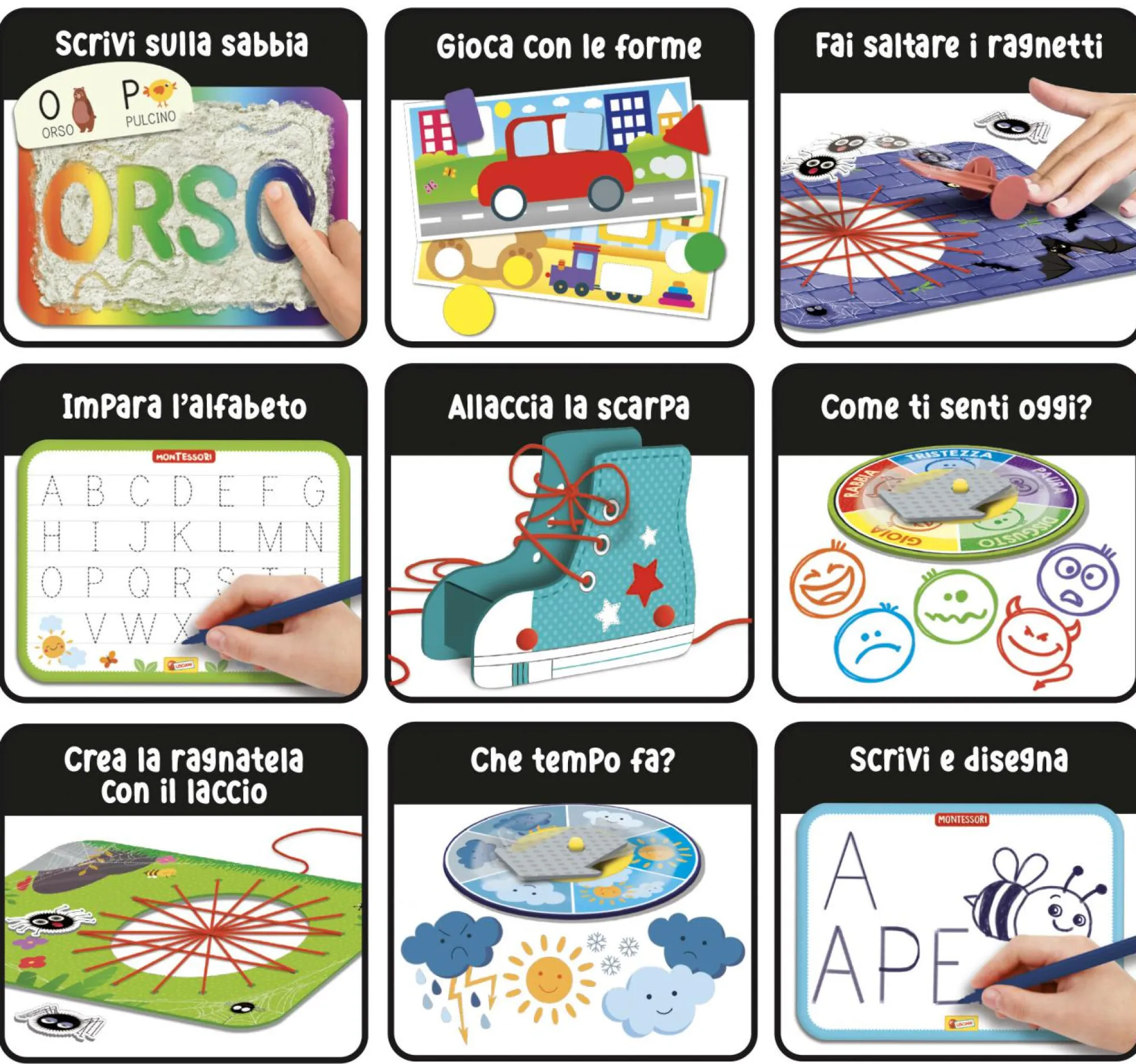 LISCIANI Montessori il mio banchetto dei giochi educativi> Primi Apprendimenti