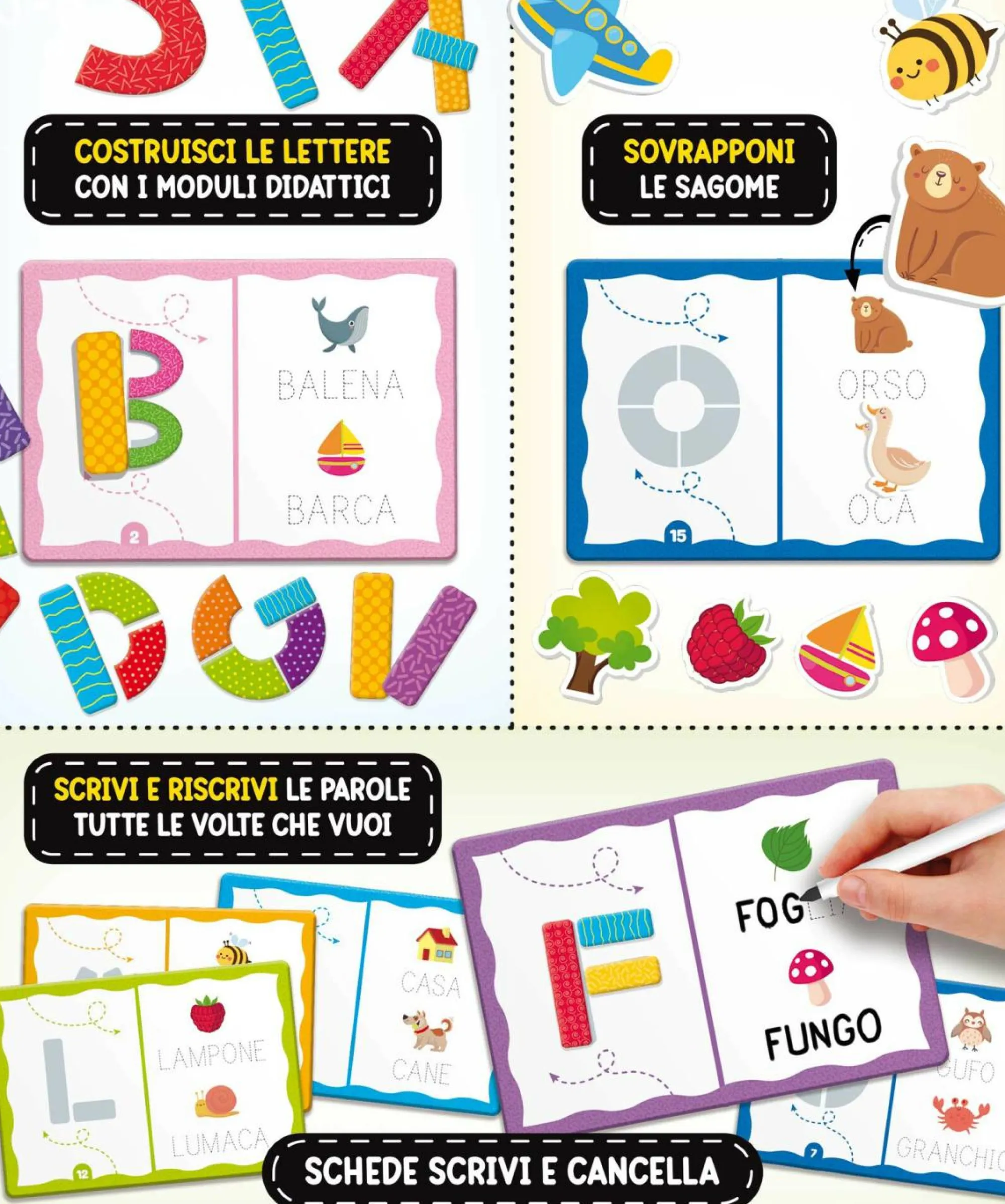 LISCIANI Montessori laboratorio dell’ alfabeto e prima scrittura> Primi Apprendimenti