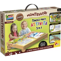 LISCIANI Montessori legno tavolo multi attivita’> Primi Apprendimenti