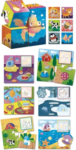 LISCIANI Montessoribaby  legno cubes and logic 2 in 1> Giochi Educativi In Legno