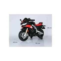 LAMAS Moto elettrica per bambini aprilia racing rsv4 small 12v nera – design sportivo – adatta per bambini dai 3 anni in su><noscript><img width=