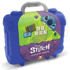 Disney Multiprint – travel stitch – coloring set con timbri e colori> Kit Artistici E Pittura