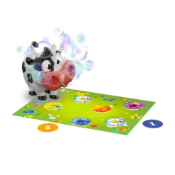 Muu muu achuu, gioco in scatola per bambini e bambine dai 4 anni in su, simpatica mucca che fa le bolle, con suoni e starnuto> Giochi Di Società Per Bambini