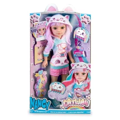 NANCY catwaii, bambola 42 cm con accessori a tema gattino, per bambine/i da 3 anni> Bambolotti