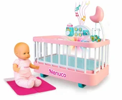 NENUCO culla per una dolce nanna, bambola 35 cm, culla interattiva e accessori.> Bambolotti