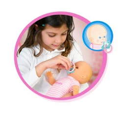NENUCO culla per una dolce nanna, bambola 35 cm, culla interattiva e accessori.><noscript><img width=