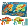 NERF , dinosquad – stego-duo, 2 blaster, 10 dardi elite 2.0, 2 design a forma di stegosauro, blaster in gommapiuma per giochi all’aperto di bambini e bambine> Giochi Di Abilità E Sport