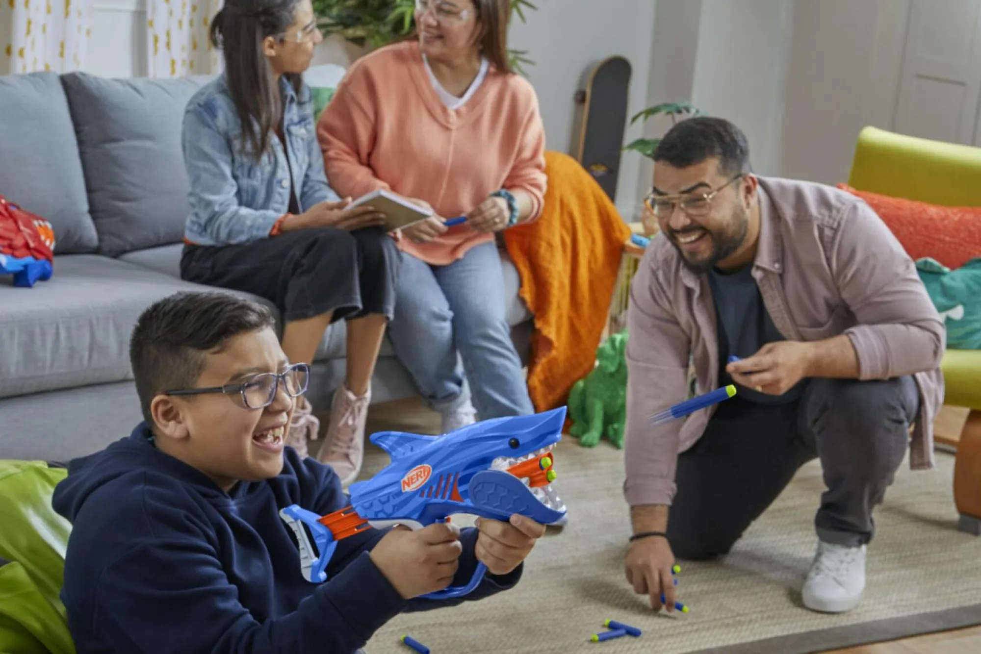 NERF junior wild – sharkfire, blaster a forma di squalo, facile da usare> Giochi Di Abilità E Sport
