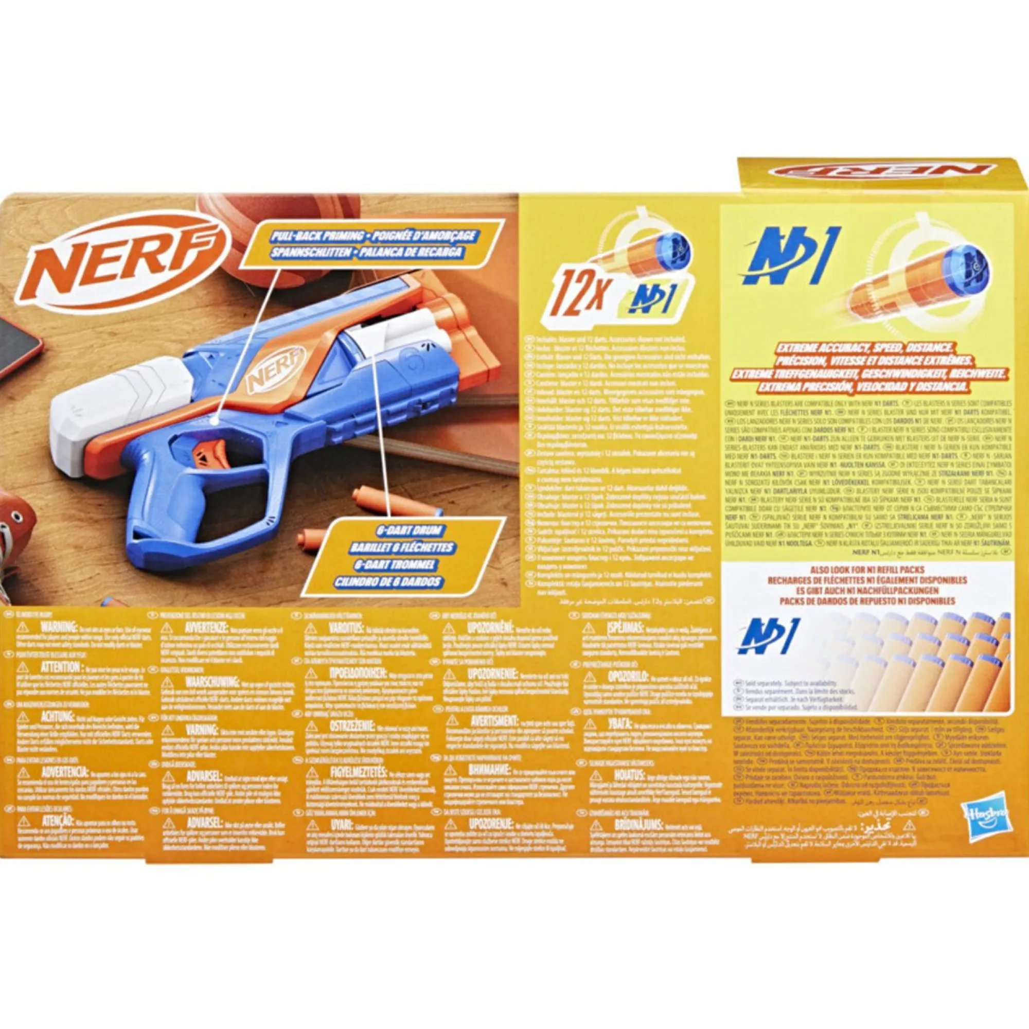NERF n-series, agility, blaster con 12 dardi n1, tamburo da 6 dardi, giocattoli per bambini e bambine dagli 8 anni in su> Giochi Di Abilità E Sport