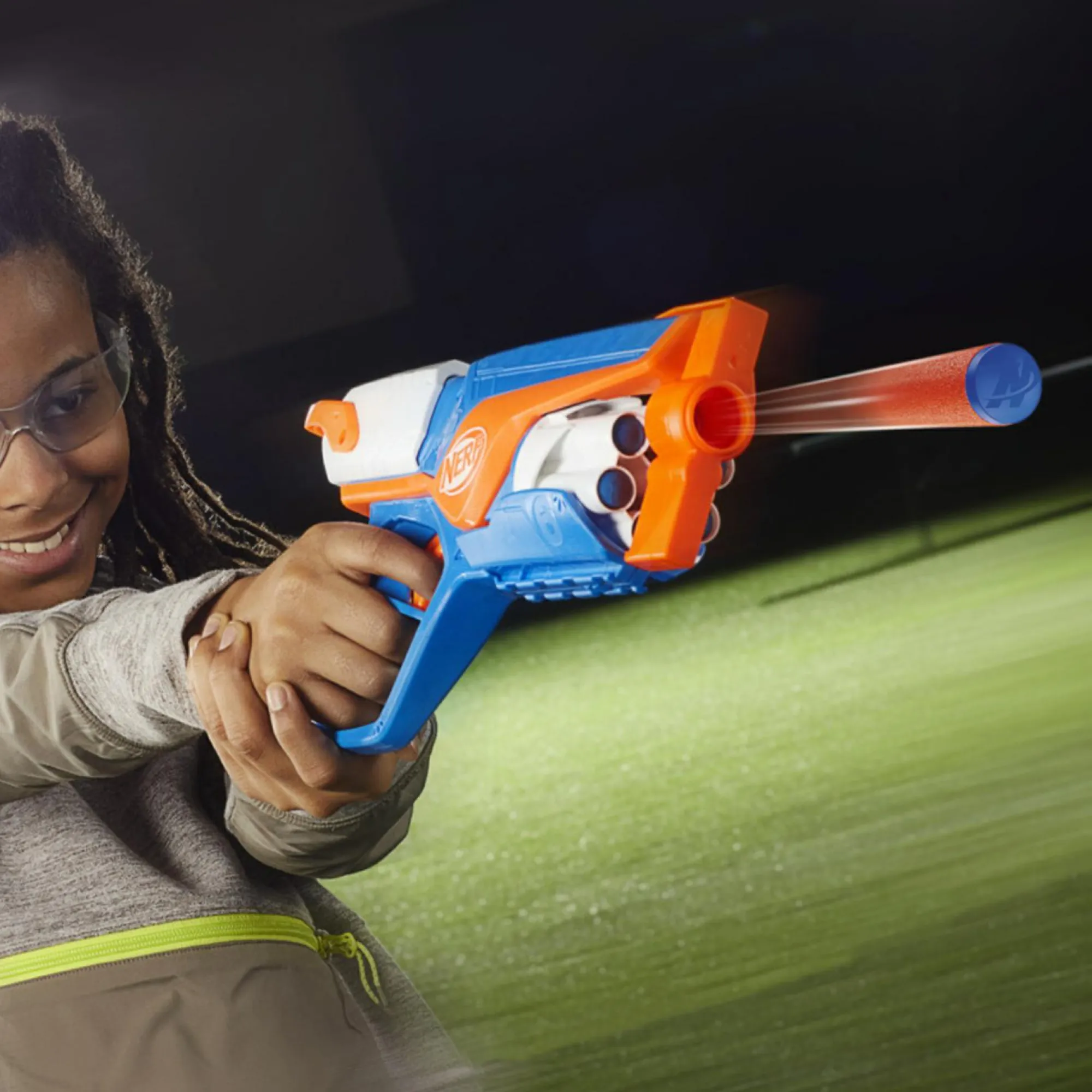 NERF n-series, agility, blaster con 12 dardi n1, tamburo da 6 dardi, giocattoli per bambini e bambine dagli 8 anni in su> Giochi Di Abilità E Sport