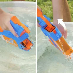 NERF super soaker – flip fill, soaker con 4 stili di spruzzo, riempimento rapido, serbatoio da 887 mm, giochi d’acqua><noscript><img width=