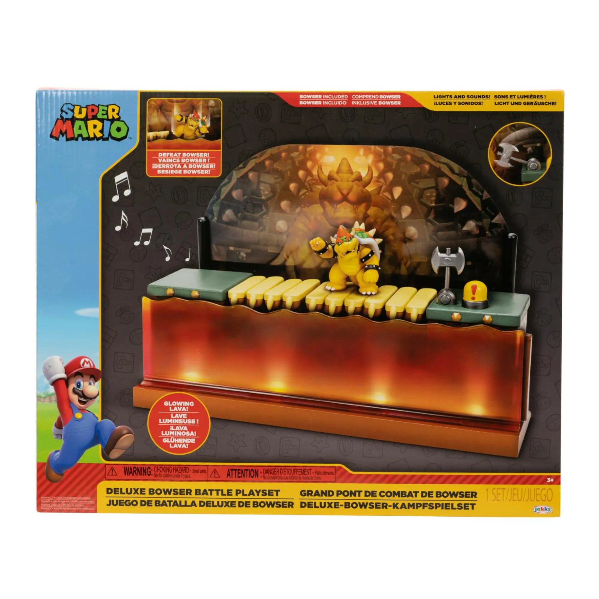 Super Mario Nintendo playset battaglia di bowser deluxe. con personaggio esclusivo!> Action Figures