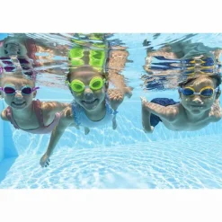 Bestway Occhialini lightning swimmer, 3-6 anni, 3 colori assortiti in silicone , lenti con protezione  uv><noscript><img width=