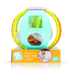 B-KIDS Palla attività con formine – sviluppa motricità e coordinazione – colori vivaci – da 6 mesi –> Giochi Impilabili