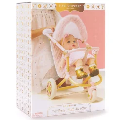 FAO Schwarz Passeggino giocattolo per bambole con 3 ruote fao baby><noscript><img width=