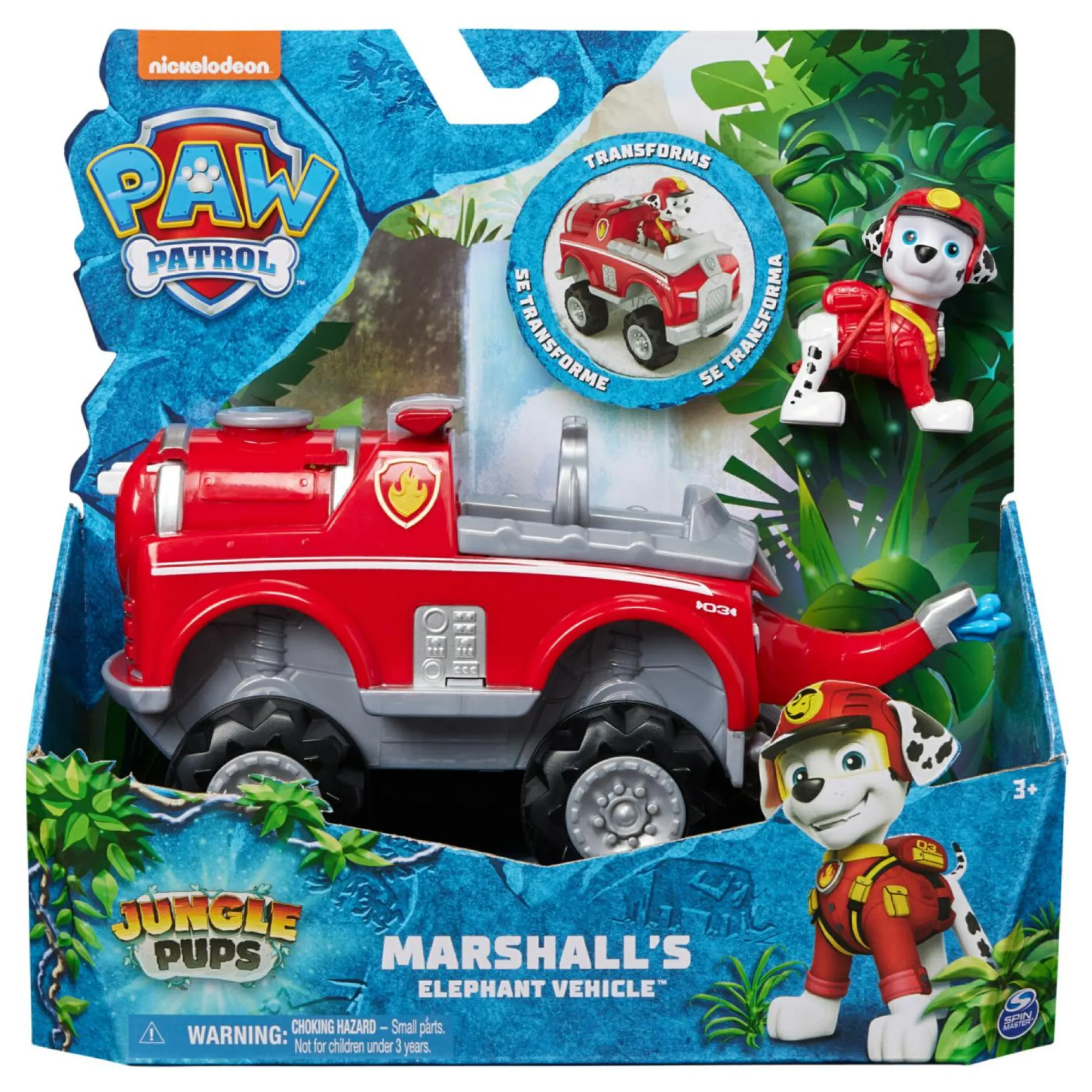 Paw Patrol jungle pups, veicolo elephant marshall> Macchinine Bambini