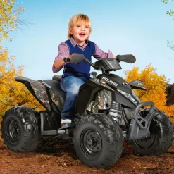 Peg Perego – quad elettrico 12v – polaris outlaw 330w camo> Cavalcabili Elettrici