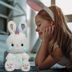 FAO Schwarz Peluche luminoso bunnycorn glow brights con suoni e led 38 cm> Peluche Interattivi