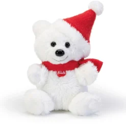 Trudi Peluche orsetto bianco con berretto rosso –> Peluche Tradizionali