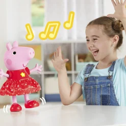 PEPPA PIG – peppa’s muddy puddles party, bambola di peppa interattiva><noscript><img width=