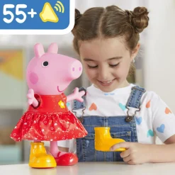 PEPPA PIG – peppa’s muddy puddles party, bambola di peppa interattiva><noscript><img width=