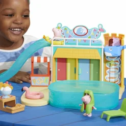 PEPPA PIG , playset acquapark, playset con 15 pezzi, giocattoli per l’età prescolare> Mondi Immaginari