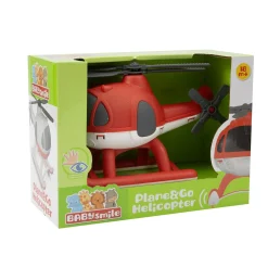 BABY SMILE Plan&go helicopter – elicottero giocattolo assortito con ruote ed elica rotante in rosso e bianco><noscript><img width=