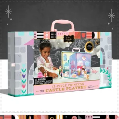 FAO Schwarz Play set castello con 13 accessori di legno> Mondi Immaginari