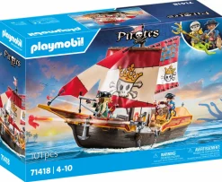 Playmobil 71418 nave pirata con due personaggi per bambini dai 4 anni> Mondi Immaginari
