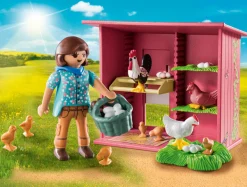 Playmobil 71308 pollaio per bambini dai 4 anni in su giocattolo sostenibile> Mondi Immaginari