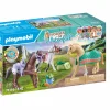 Playmobil 71356 set 3 cavalli con selle per bambini dai 4 anni in su> Mondi Immaginari