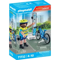 Playmobil action heroes 71732 poliziotto in bicicletta – 4+ anni> Mondi Immaginari