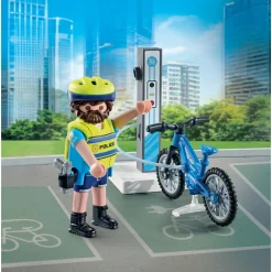 Playmobil action heroes 71732 poliziotto in bicicletta – 4+ anni> Mondi Immaginari