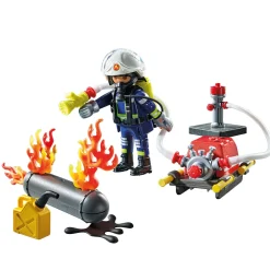 Playmobil action heroes 71826 – pompiere con pompa d’acqua per bambini dai 4 anni><noscript><img width=
